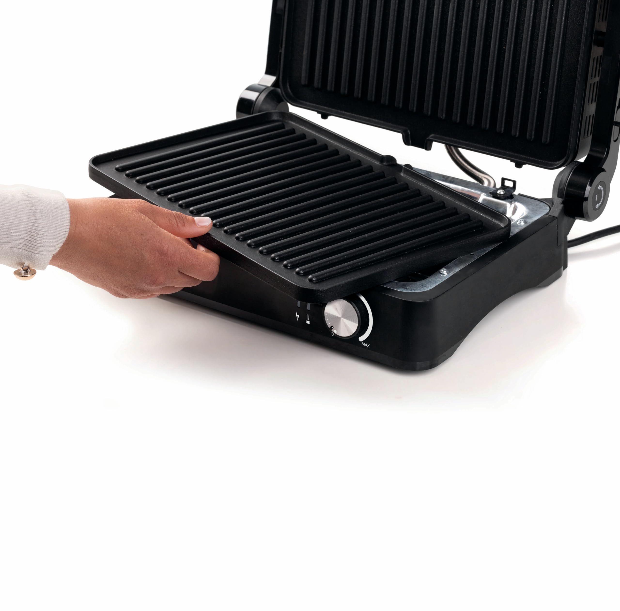 Ariete 1934 MetalGrill 3in1, Griglia elettrica per grigliate miste, 2000W, 3 modalità di cottura, Piastre antiaderenti, Silver/Black