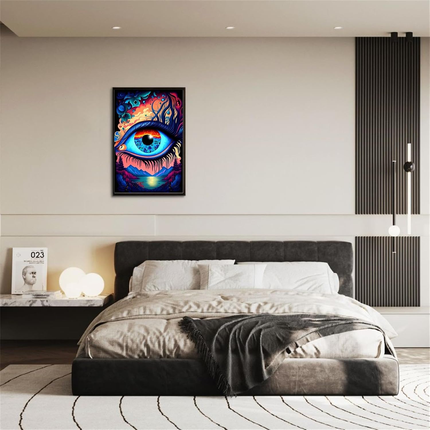 Worihut 5D Diamond Painting Kits for Adults, Eye DIY Full Round Diamond Painting Decorative for Office Home and Gifts for Family Friends Home Interior Decor 16x24 Inch