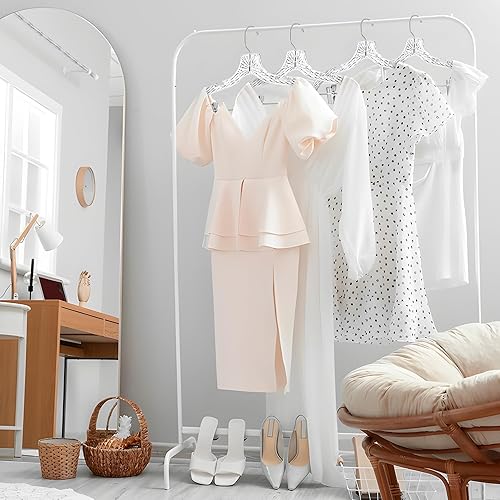 Miniatura 6 de Perchas para ropa con clips, juego de 12 perchas de plástico resistentes, vestidos, camisetas, camisas, trajes, perchas para organización del