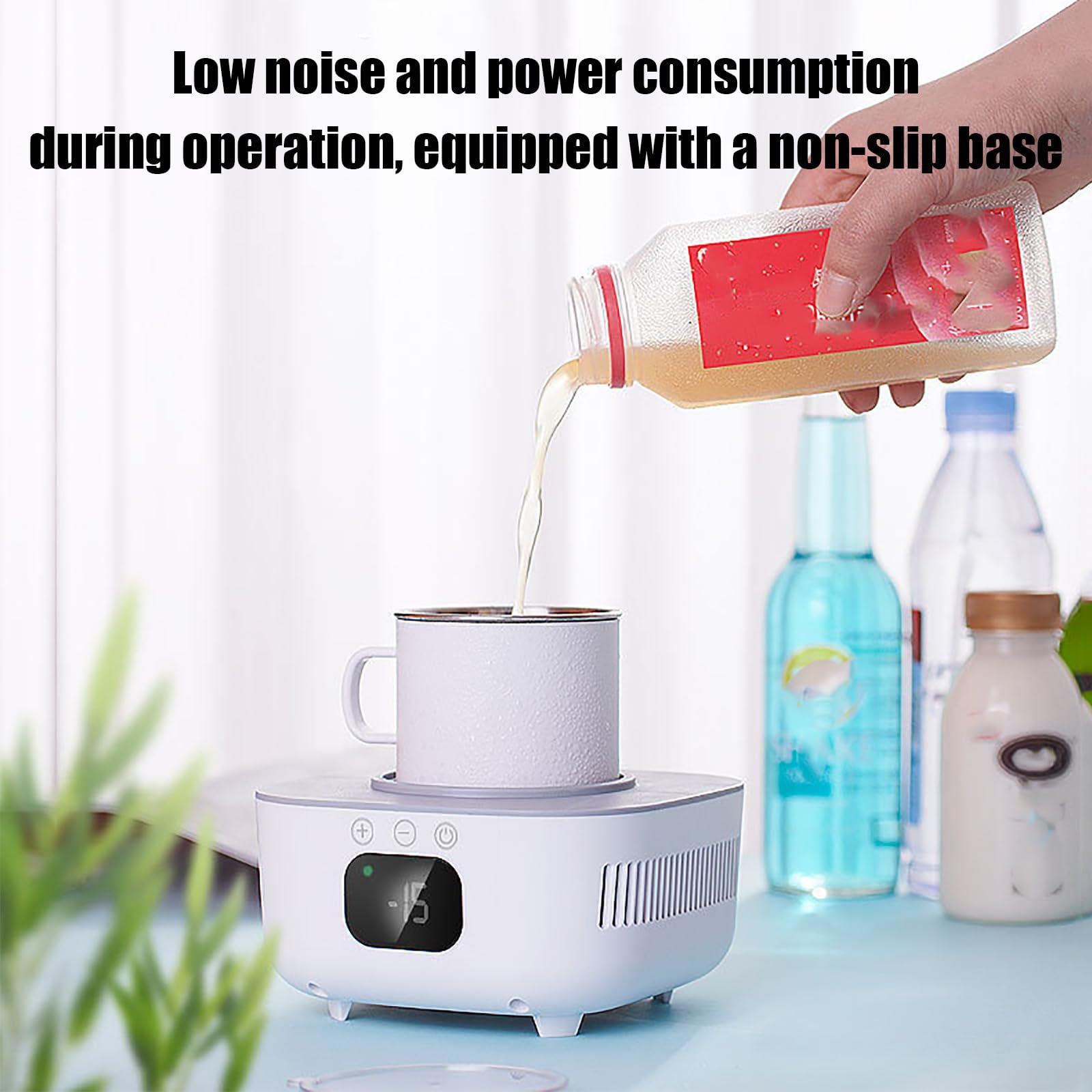 Taza De Calentamiento Y Enfriamiento Rápido, Calentador Y Enfriador Eléctrico De Bebidas con Pantalla LCD, Calienta hasta 80 °c Y Enfría hasta -15 °c, Taza De Enfriamiento Instantáneo Portátil