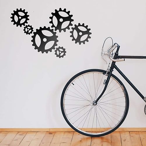 Calcomanía de vinilo para pared, engranajes, 14 x 23 pulgadas, figuras de ingeniero mecánico moderno para el hogar, sala de estar, apartamento,