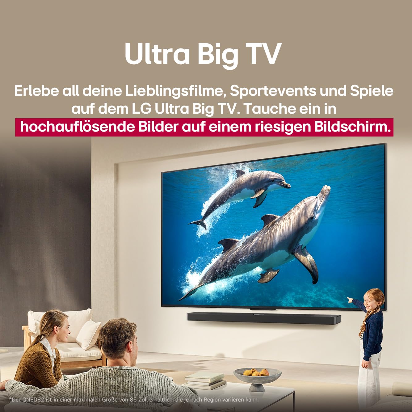 LG 65QNED82A6B TV 65 Zoll (165 cm) 4K QNED AI TV (α7 Gen8 4K AI Prozessor, webOS 25, 60Hz) [Modelljahr 2025]