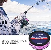 Vista 2 de KastKing Hilo de pescar trenzado superpotente –Sedales trenzados resistentes a la abrasión –Superlínea increíble – Cero estiramiento – Pequeño
