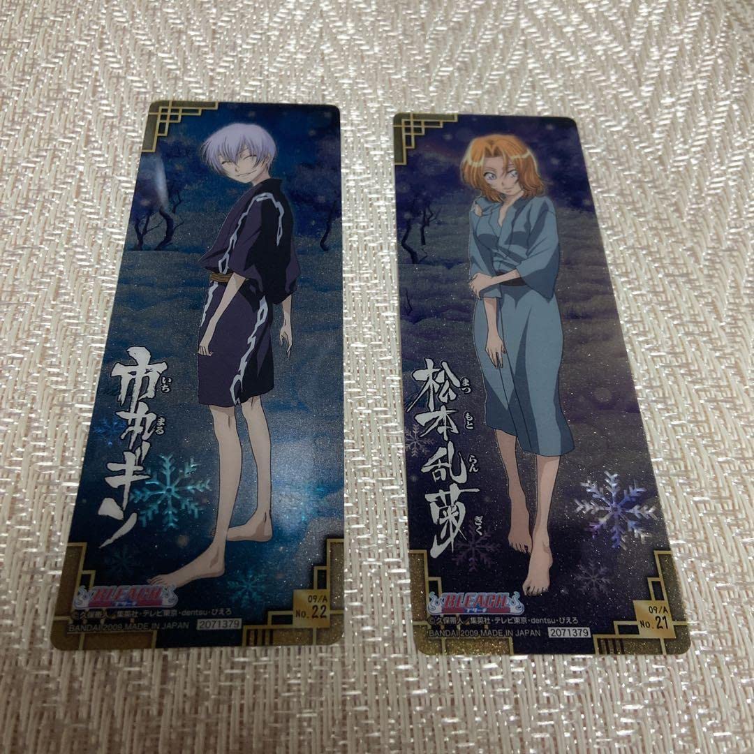 Amazon.co.jp: BLEACH 松本乱菊 市丸ギン しおり カードガム 2種