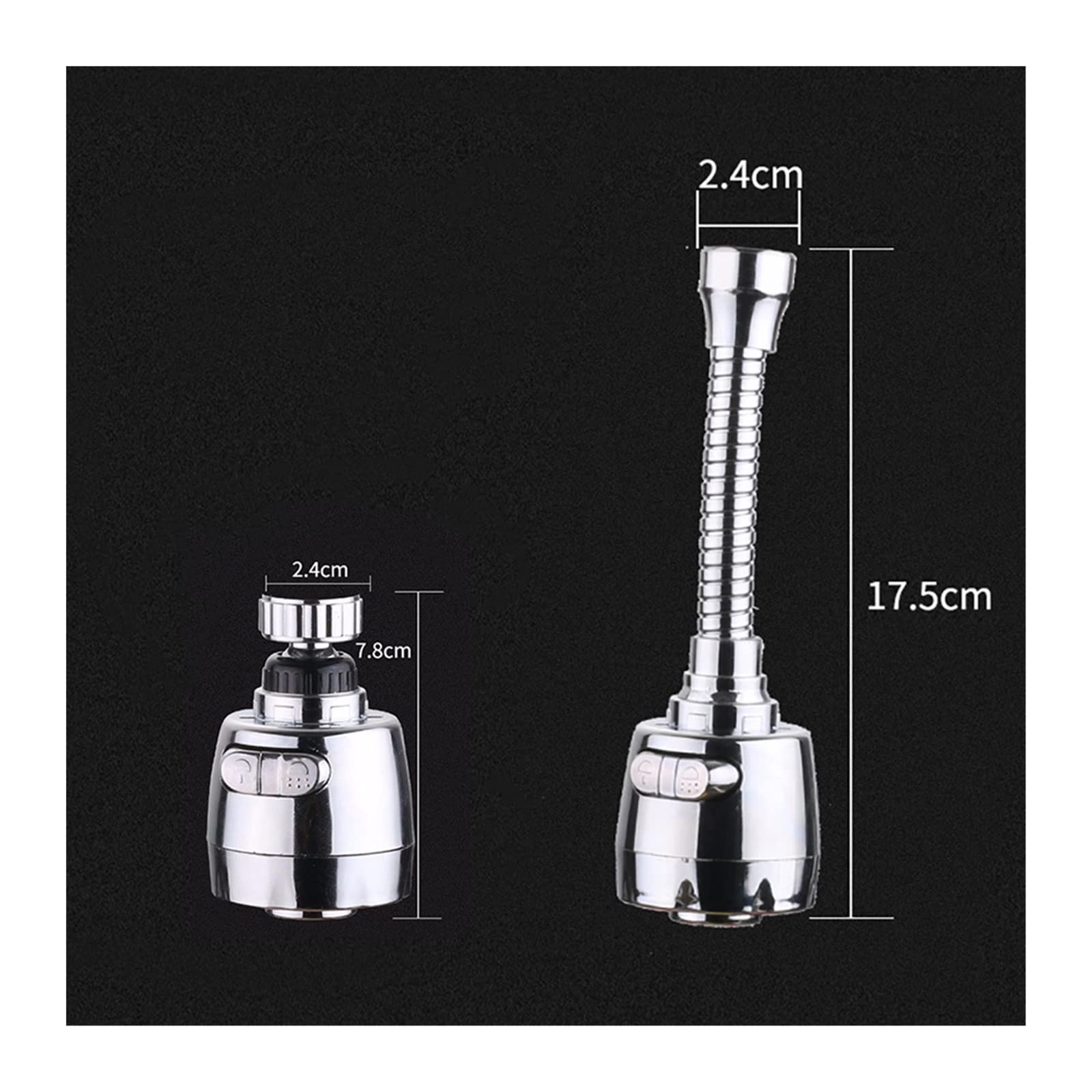 Perlator do kranu Adapter do kranu Aerator do kranu Kitchen Kran Spray, 360 stopni obrotowy zlew kuchenny Aerator Dual Mode Oszczędzający wodę kran Aerator Dysza do kranu do kuchni, łazienki Fa
