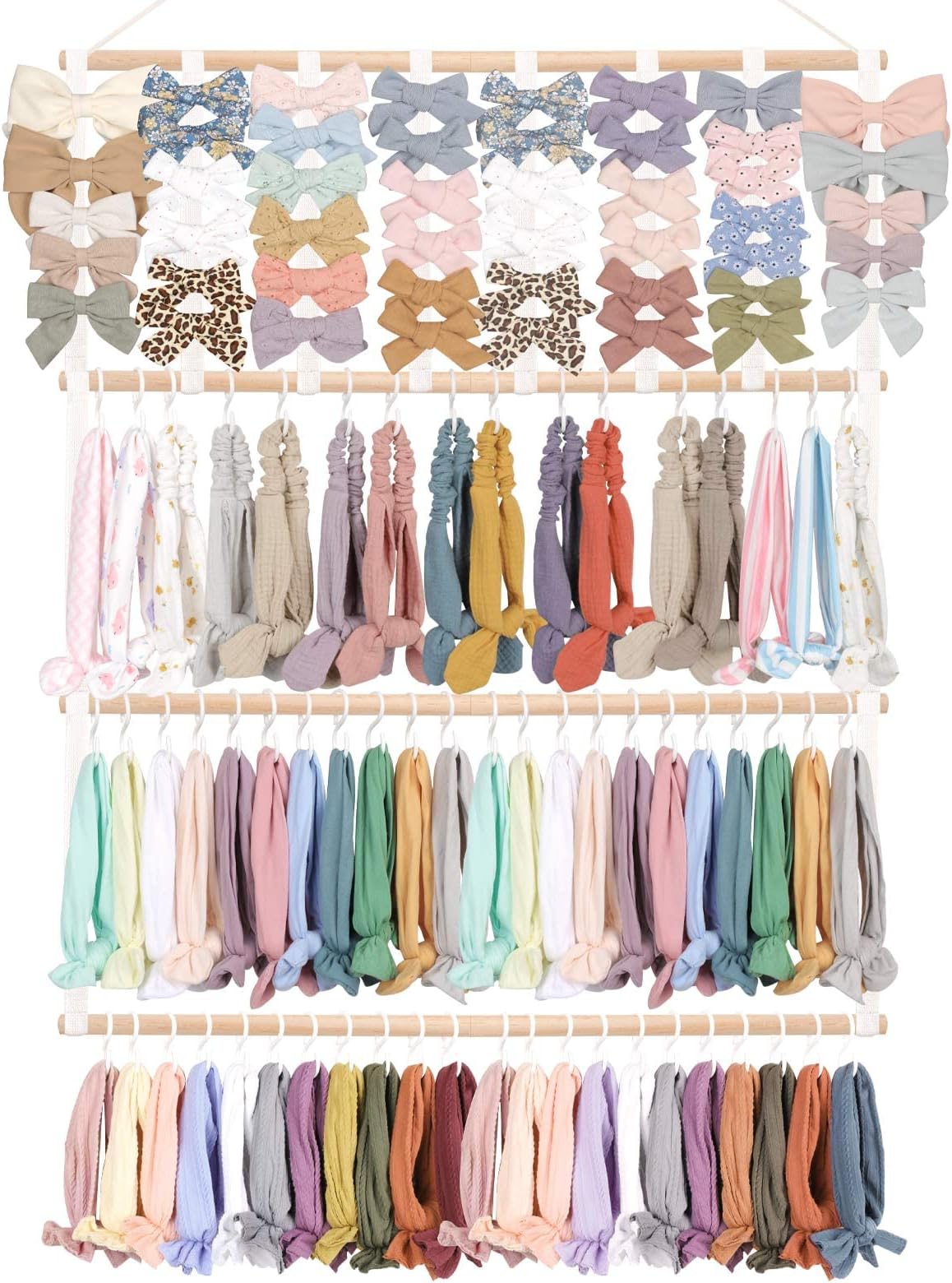 POVETIRE Headband Holder Bows Organizer for Girls Large Storage Capacity