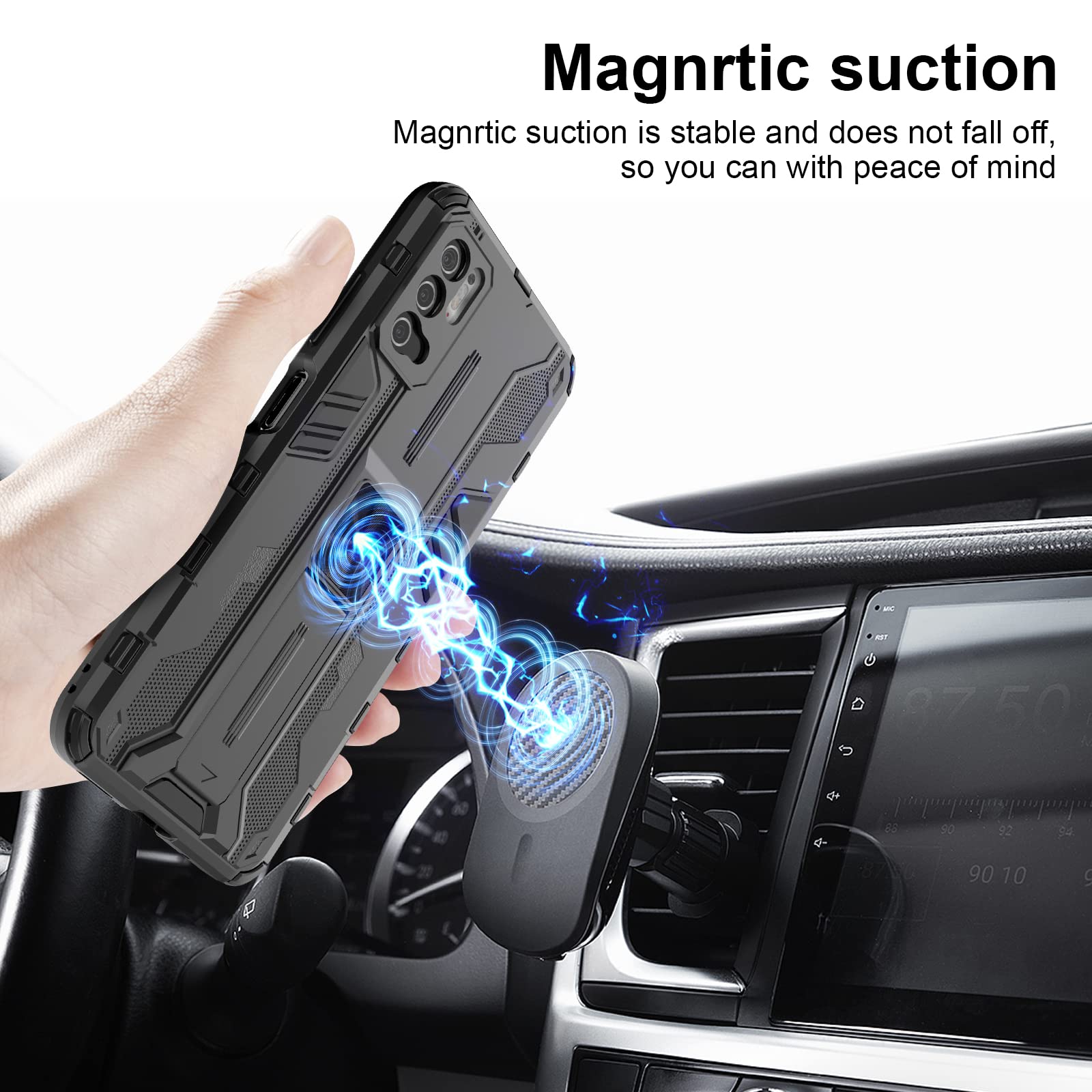 Funda para Xiaomi Redmi Note 15 Pro 5G, Carcasa Antigolpes con Soporte anular metálico, Case Protectora de Grado Militar, Azul — view 436