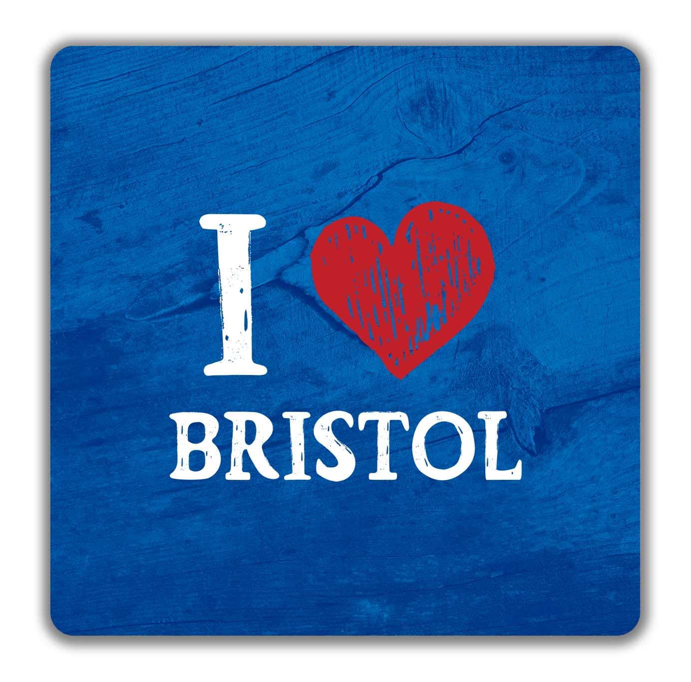 Shopagift I Love Bristol 2 Pack Coasters Bristolian Bris Bristie - 9cm x 9cm