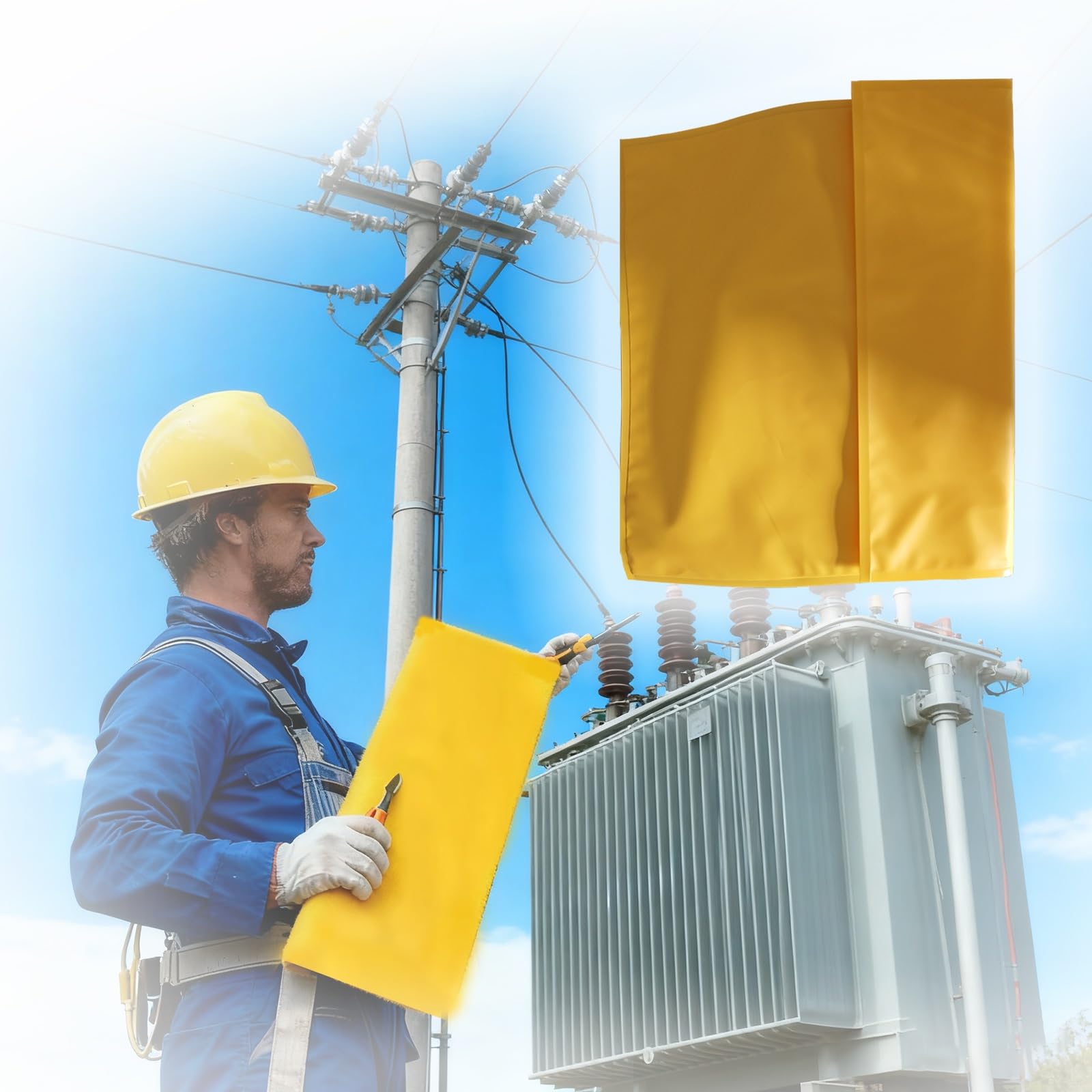 Almohadilla aislante eléctrica ligera 1000x1000mm para mantenimiento seguro en subestaciones