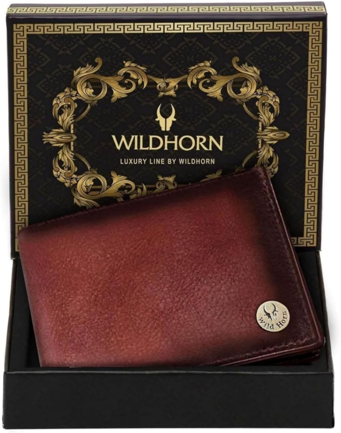 WildHorn Leather Wallet for Men with 6 Credit Card Slots I 2 Currency Compartments I 1 Coin Pocket, Green Crunch, 11.5 x 9.3 x 01 cm, Classic