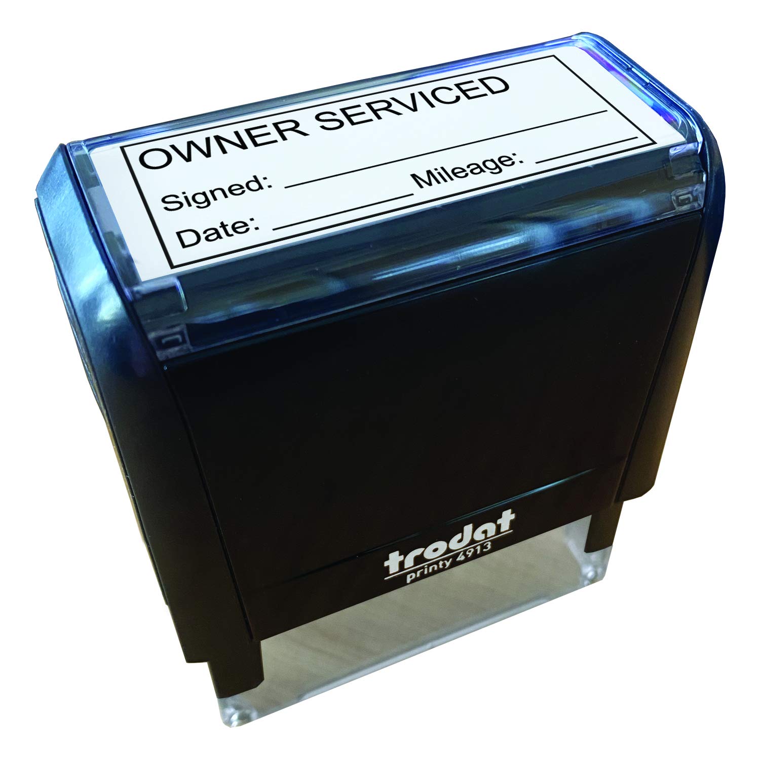 Owner SERVICED Self Inking Garage Mechanic Home Service Self Inking Rubber Stamp - Trodat 4913