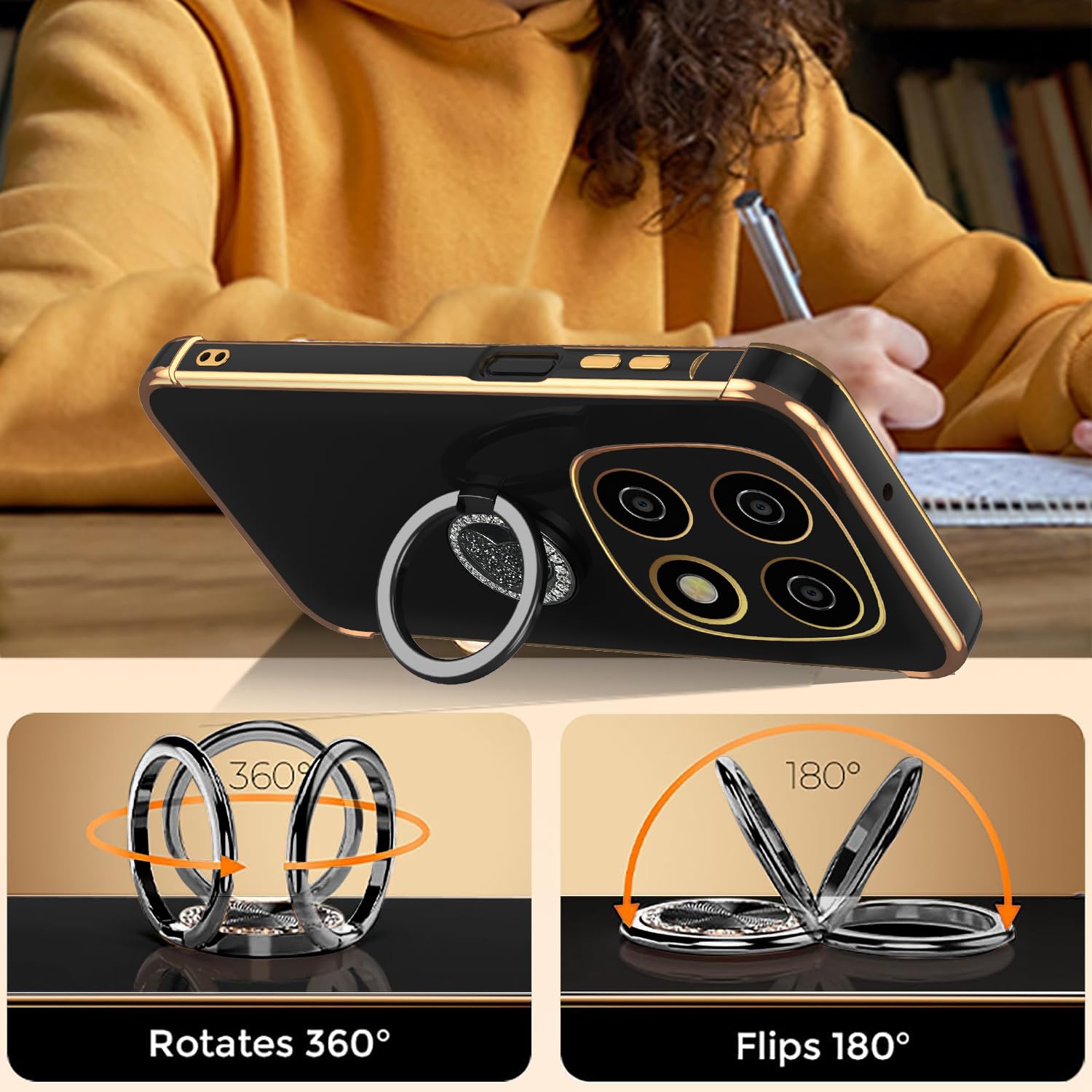 Coole Handyhülle Für Xiaomi Redmi Note 12 Pro 5G Mit Band & Kette – Auch Als Ständer Nutzbar!