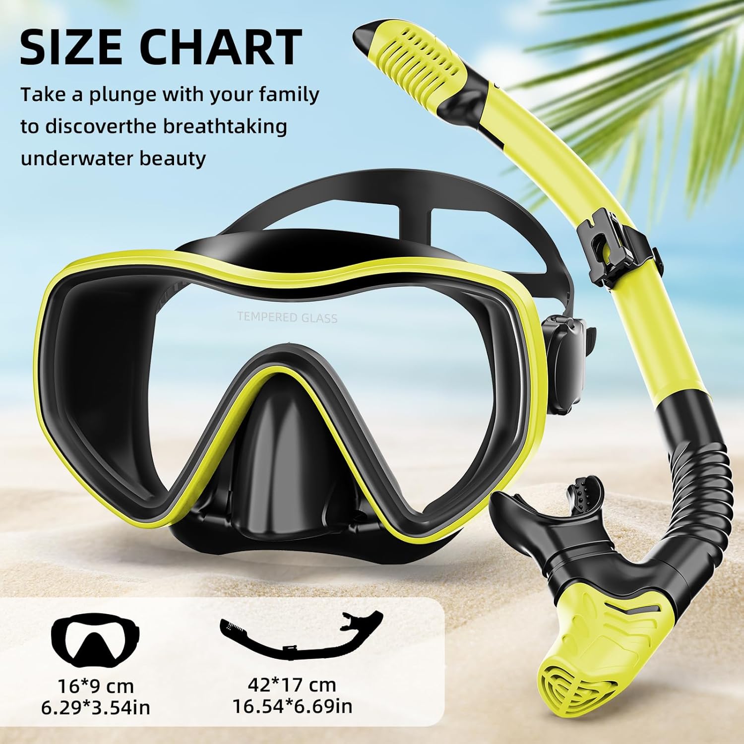 Snorkeling Gear for Adults, Dry Snorkel Set 180° Panoramic Wide View Anti-Fog Scuba Diving Mask, Professional Snorkel Gear for Free Breathing, Swimming, Diving, Nose Upgrade 2.0 - Image 6