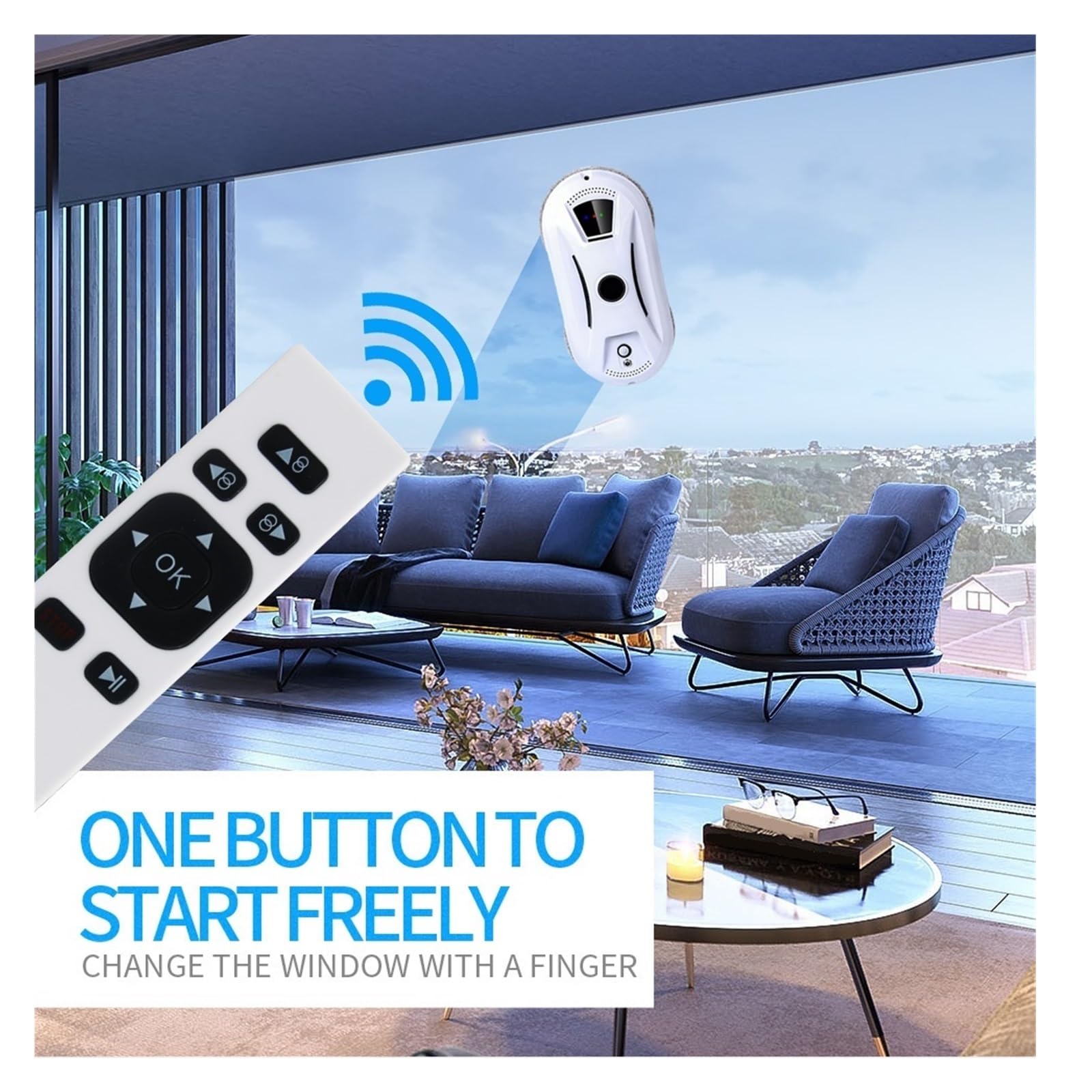 Robot Aspirapolvere Ultra Sottile For La Pulizia Delle Finestre Lavavetri Elettrico For Vetri Limpiacristales Telecomando For Casa