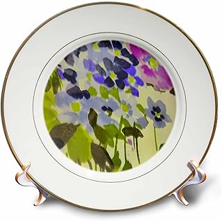 3dRose cp_7326_1 Vintage Floral-Porcelain Plate, 8-Inch