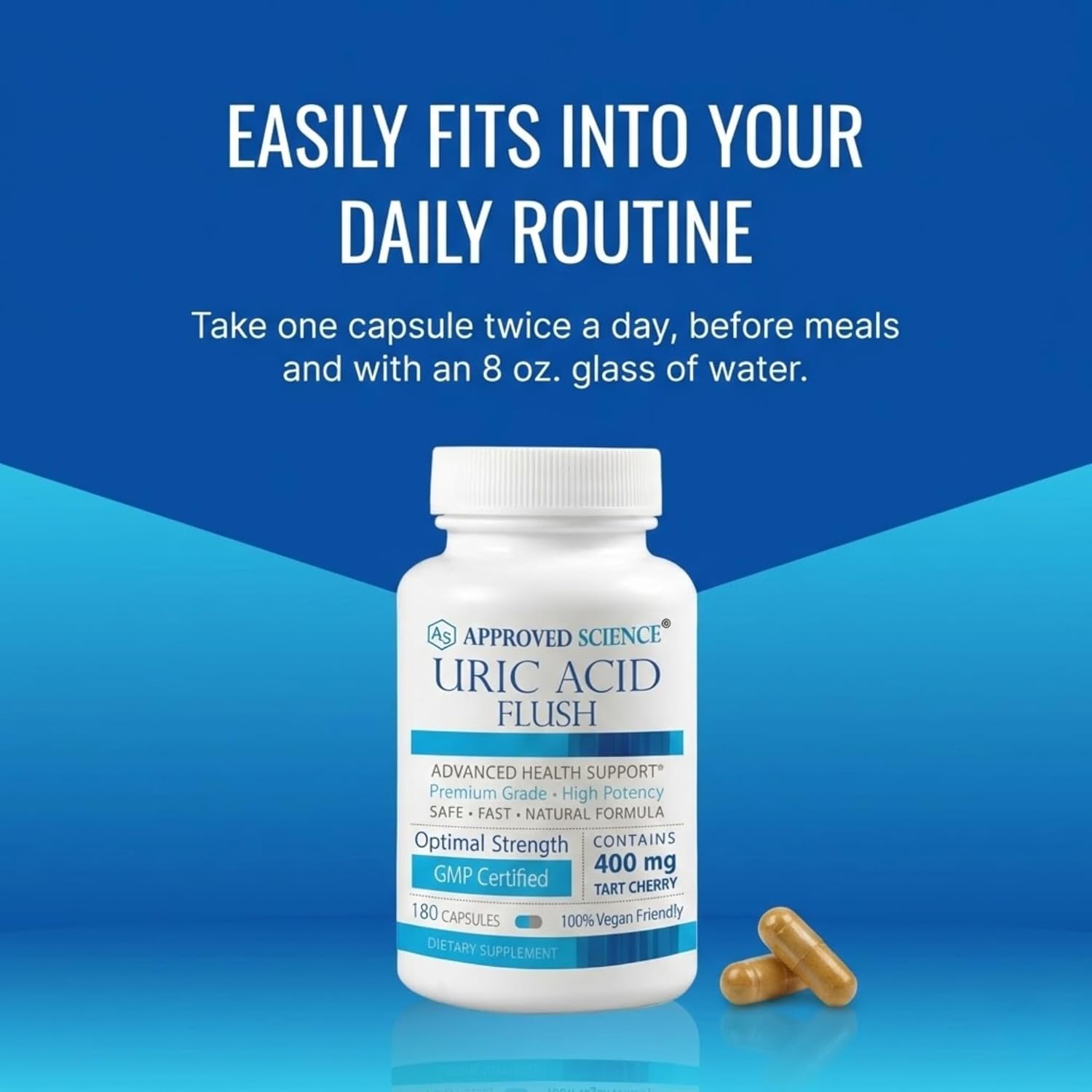 Approved Science Uric Acid Flush Supplement - Tart Cherry, Turmeric, Milk Thistle - Joint Support & Active Mobility - Made in USA - Vegan - 180 Capsules - 3 Month Supply - Image 8