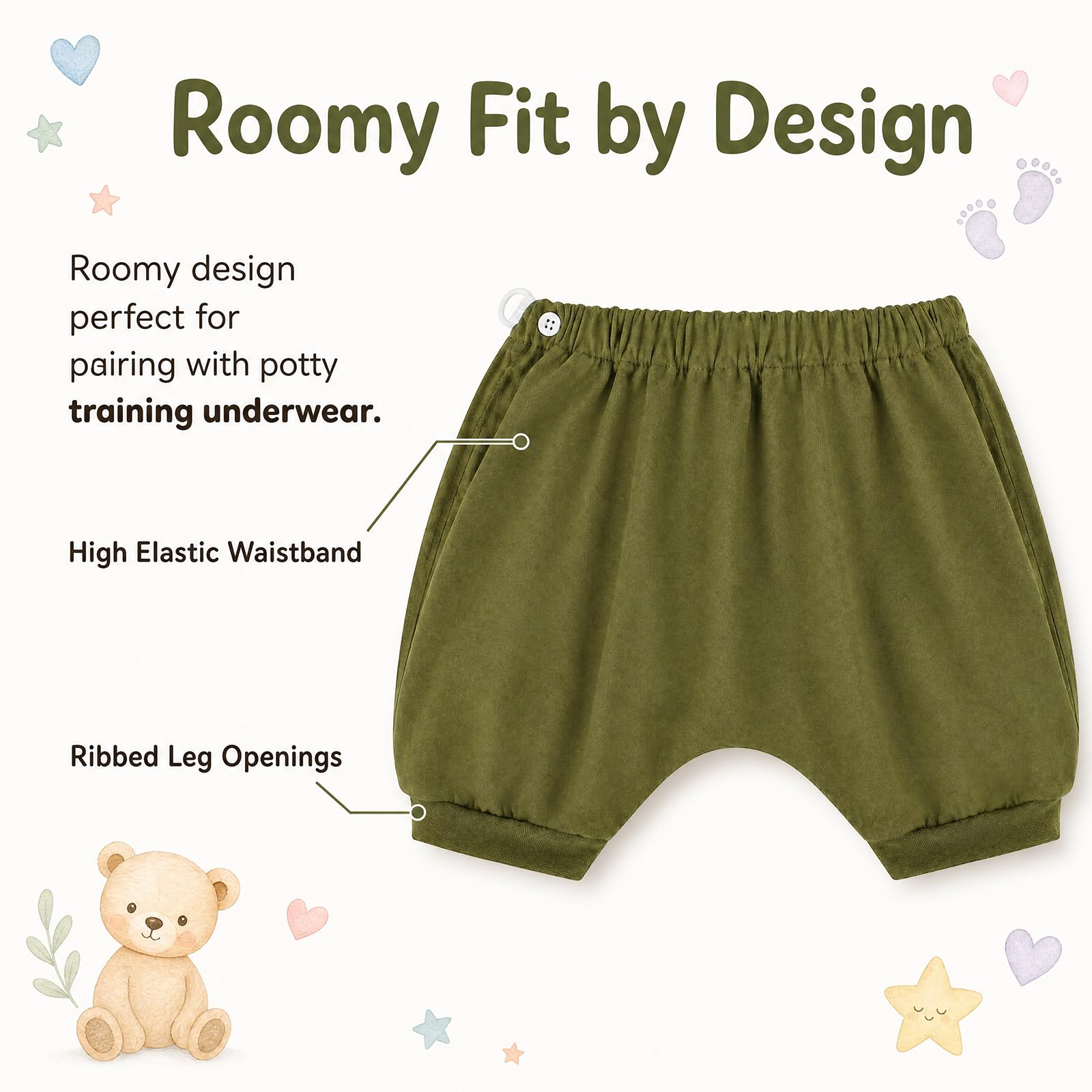 MOEMOE BABY Pantalon Impermeable Enfant Short,Lot de 2 Culotte Apprentissage Propreté Garcon,Couche Imperméable Enfant
