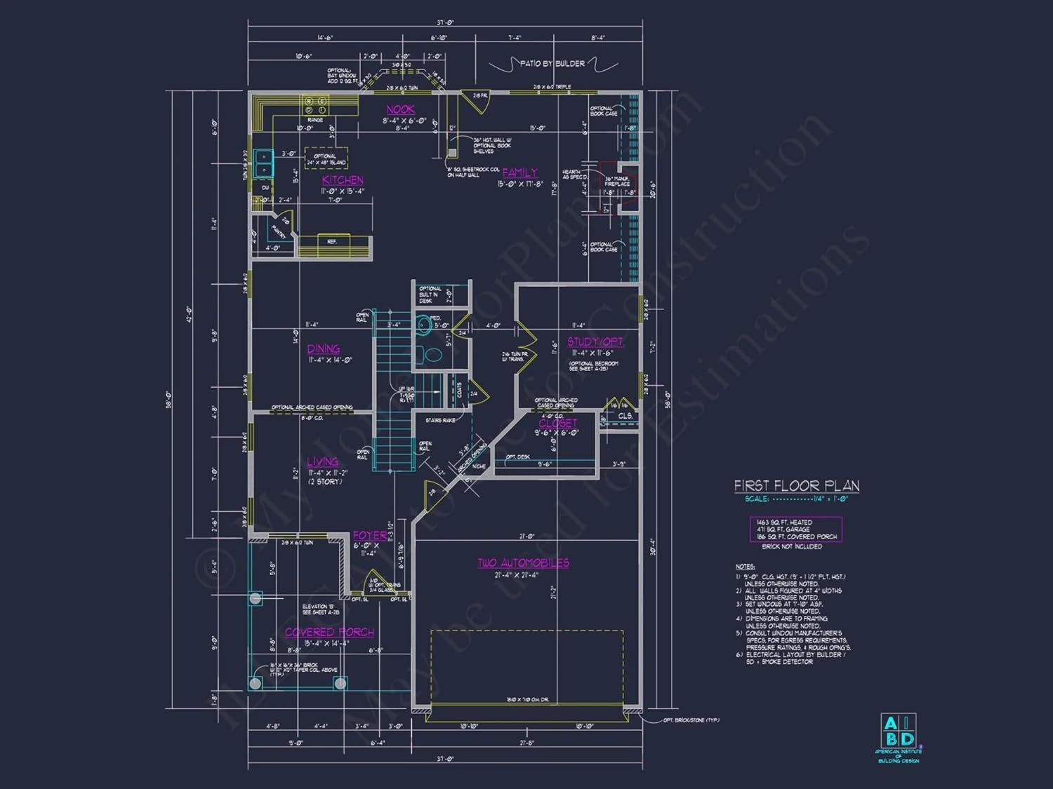 8-1812 House Plan -Modern Farmhouse Home Plan - 4-Bed, 2.5-Bath, 2,500 SF