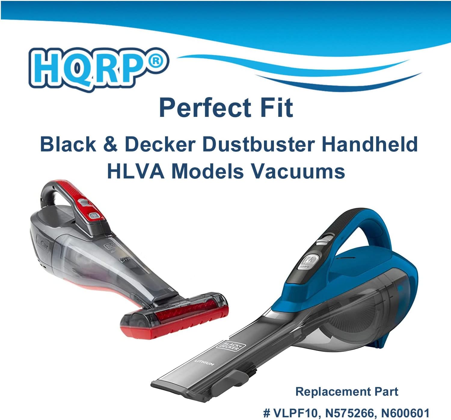 HQRP 8-Pack Filter VLPF10 Compatible with Black + Decker HLVA320J00 HLVA3125JP07 Dustbuster Hand Vacuums, All Models HLVA*, N575266 Replacement