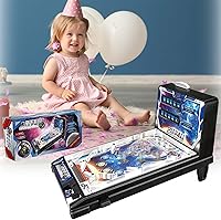 Vista 4 de Pinball Machine Retro Arcade Machine Mini juego de arcade de mesa electrónico Super Marble Game con luces anotadoras música