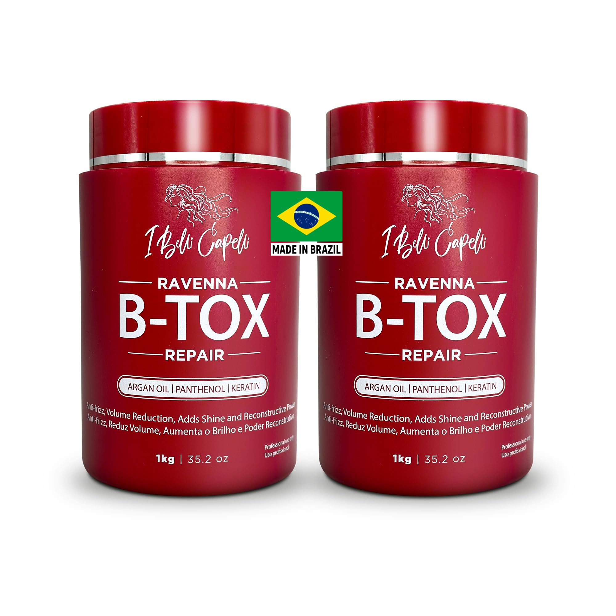 I Belli CapelliRepair Ravenna Hair Botox Treatment for Blond Hair Set with 2 units- Botox Capilar Para el Cabello, Cirugia Capilar Para el Cabello- Effect Anti-Frizz, Volume Reduction, Smoothing