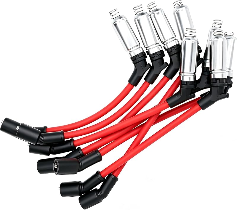 Cabos de vela OXCANO 10,5 mm 48322R para Chevrolet, GMC e Cadillac – Kit com 8 unidades