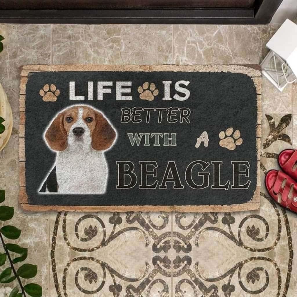 Paillasson extérieur entrée Beagle tapis de bienvenue antidérapant et robuste pour votre maison