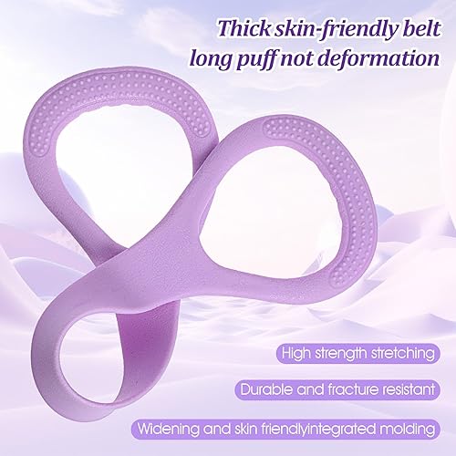 Miniatura 4 de 3 bandas de resistencia, figura 8 bandas de resistencia con asas, banda elástica de ejercicio para yoga, pilates, brazo, espalda, hombro,