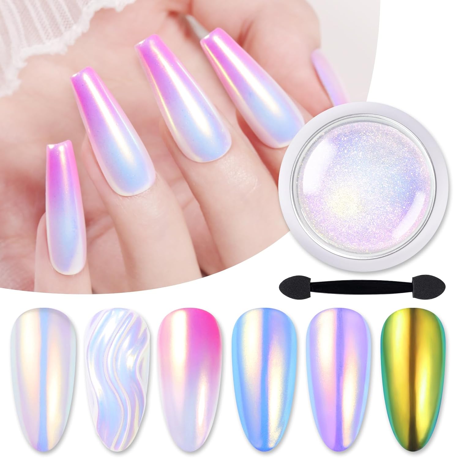 Born Pretty Chrome Nail Powder - Mermaid Pearl Glitter