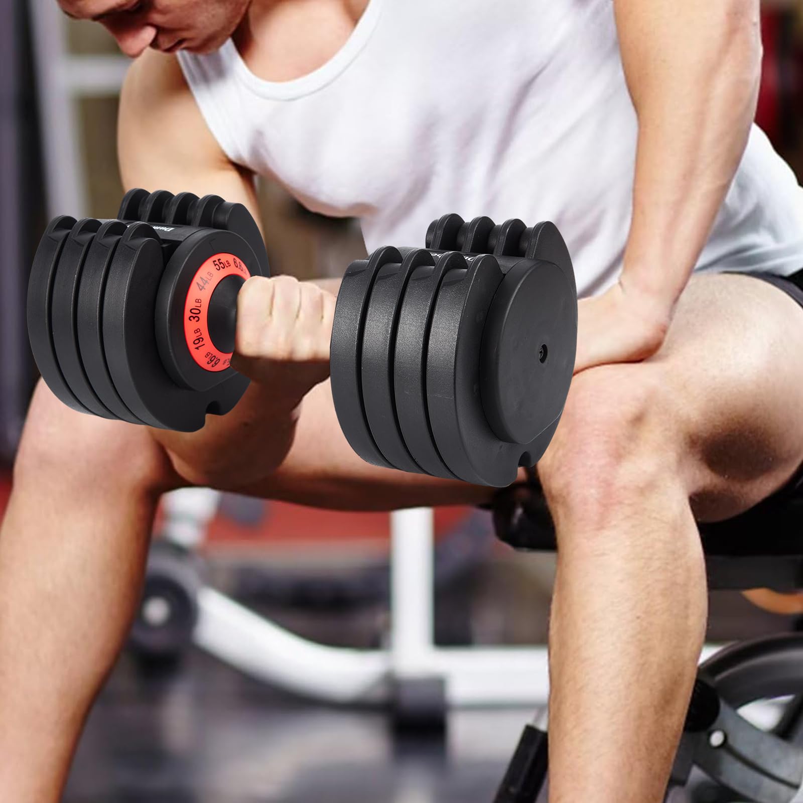 ALTLER Haltères Réglables, 25 Kg Avec Plateau Pour L'entraînement, La Musculation, Le Fitness, Cadran De Poids Réglable Avec Poignée Antidérapante Et Plaque De Poids Pour L'exercice à La Maison