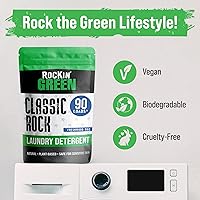 Vista 30 de Rockin' Green Detergente para ropa sucia, a base de plantas, detergente en polvo natural para ropa, vegano y biodegradable, seguro para pieles