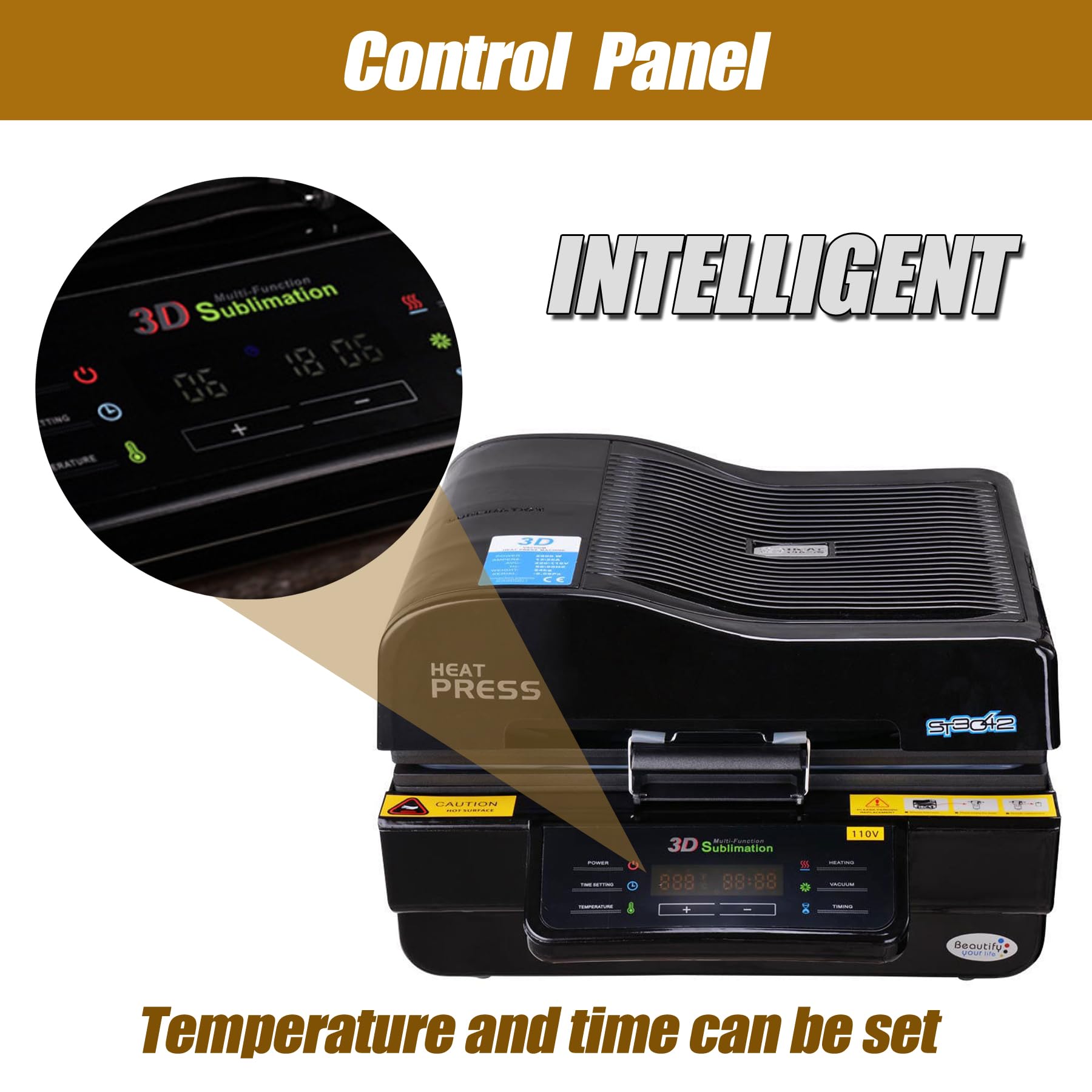 Amazon.com: TECHTONGDA 3D Vacuum Heat Press Machine, Muti-fuction