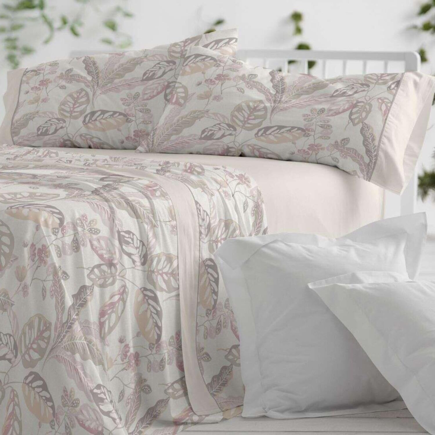 Burrito Blanco | Juego de sábanas | Cama de 150 a 160cm. (+Medidas Disponibles) | Diseño 053 | Color Greige (150-160x190/200cm.)