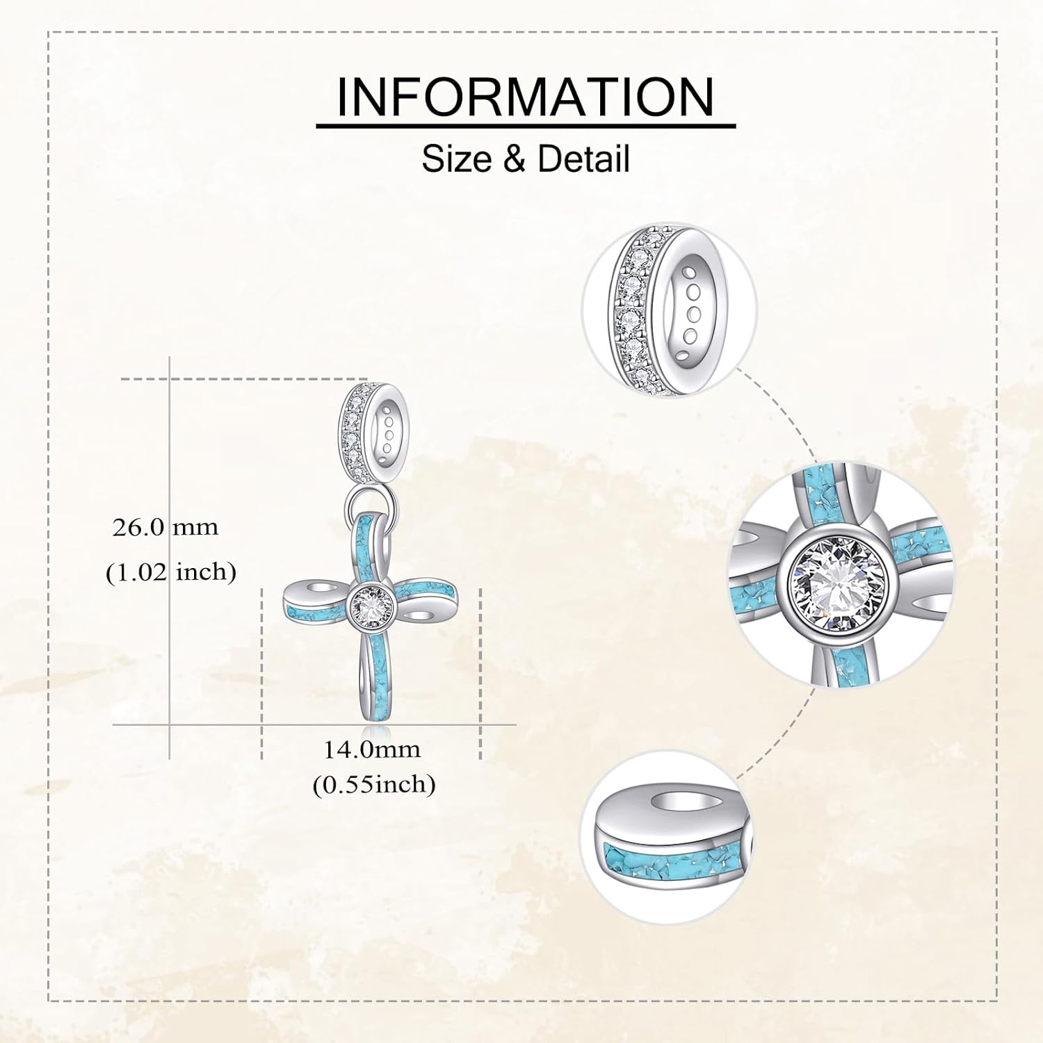 Religious Charms Beads for Bracelets 925 Sterling Silver Cross/Virgin Mary Jewelry Gifts for Women