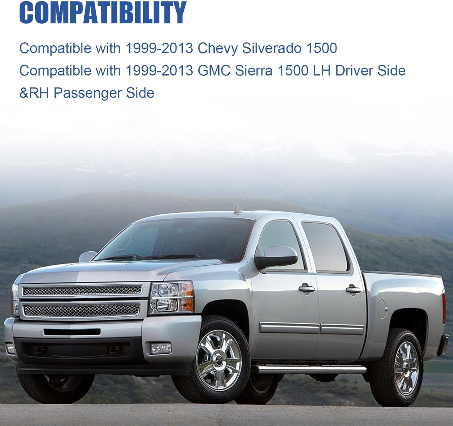 Rear Leaf Spring Hanger Bracket Shackle Kit Compatible with 1999-2013 Chevy Silverado GMC Sierra 1500 LH Driver Side & RH Passenger Side, Replace # 722-032 722-029