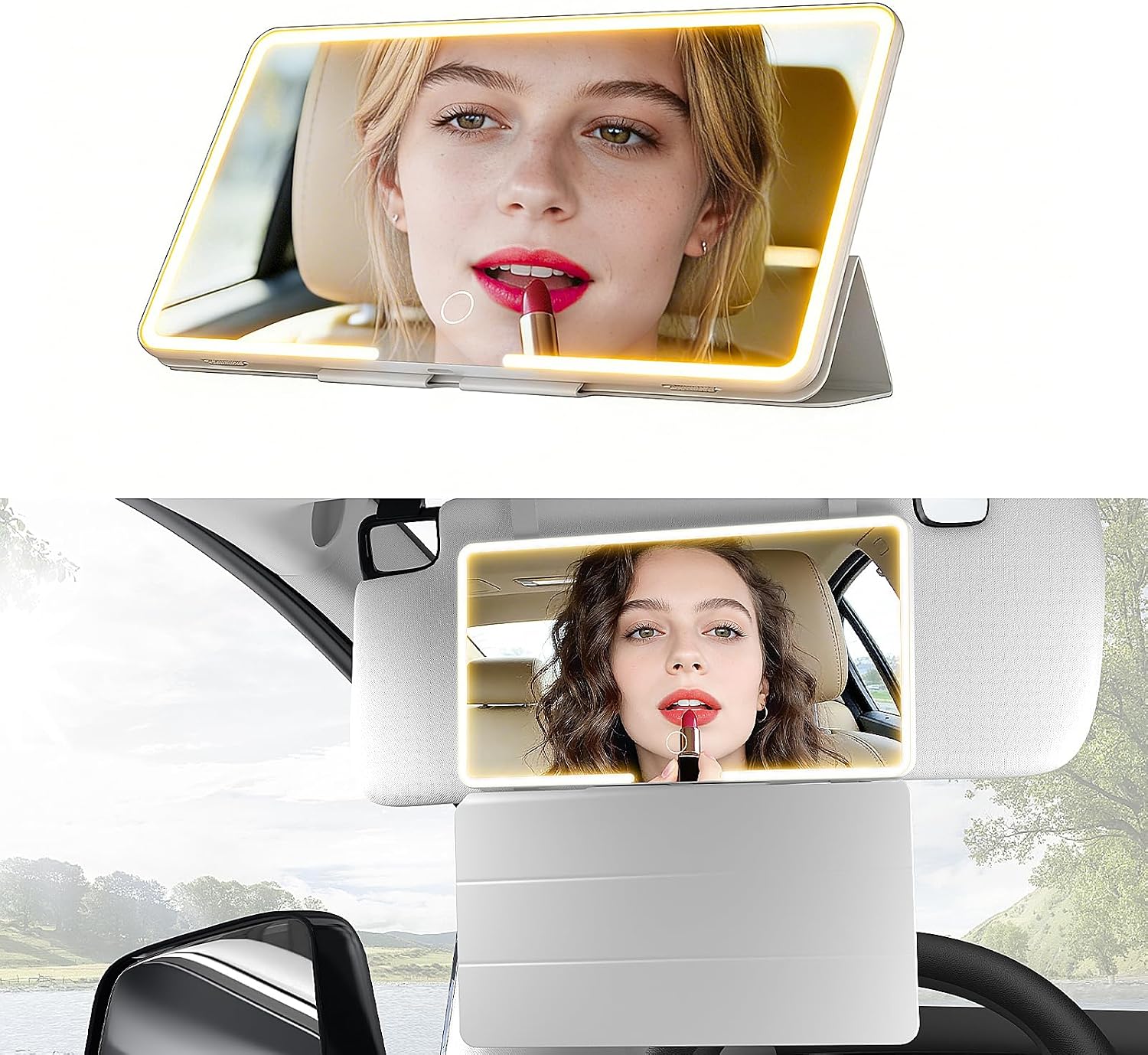 Upgraded Car Sun Visor Mirror Vanity as Gifts for Women Girl Men Makeup