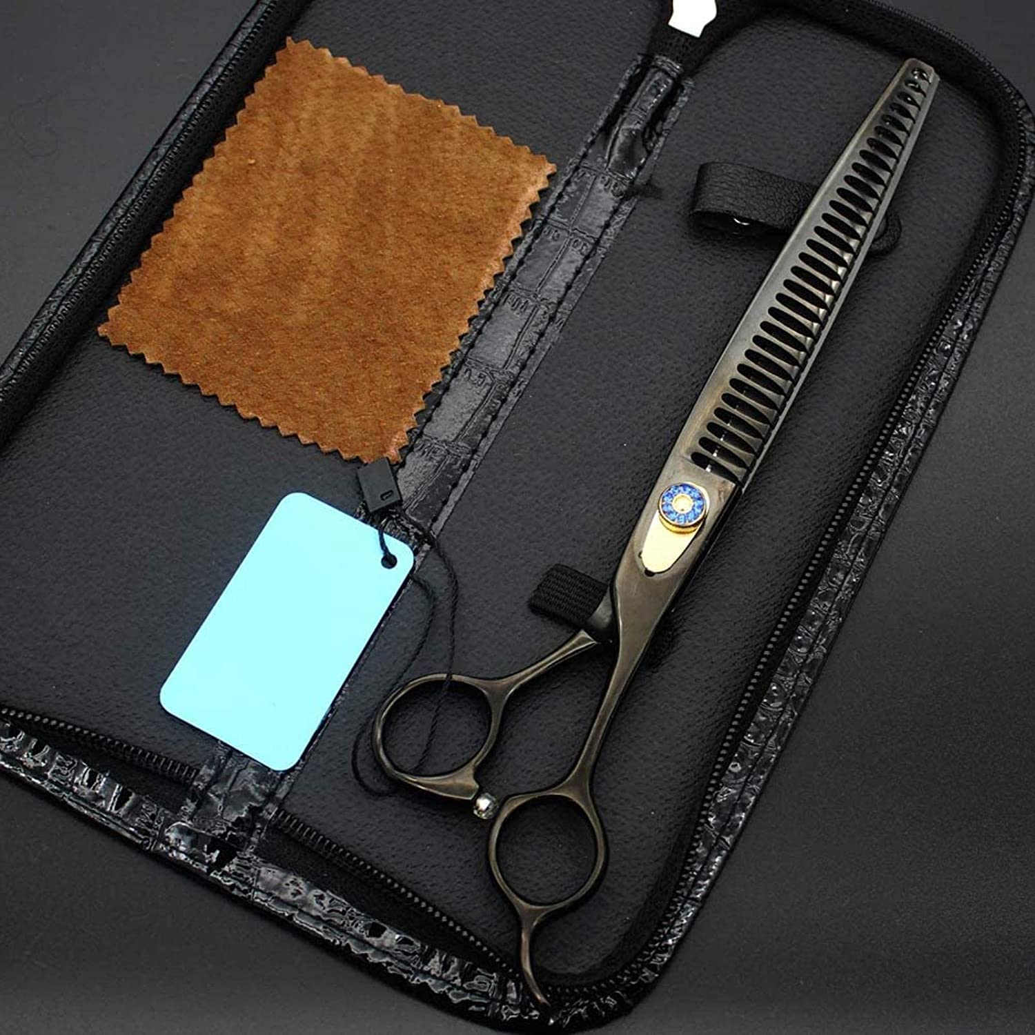 Tijeras Peluqueria Canina, Kit résico gato asequipando corte de cabello tijeras de adelgazamiento tijeras curvas de 9 pulgadas, negro