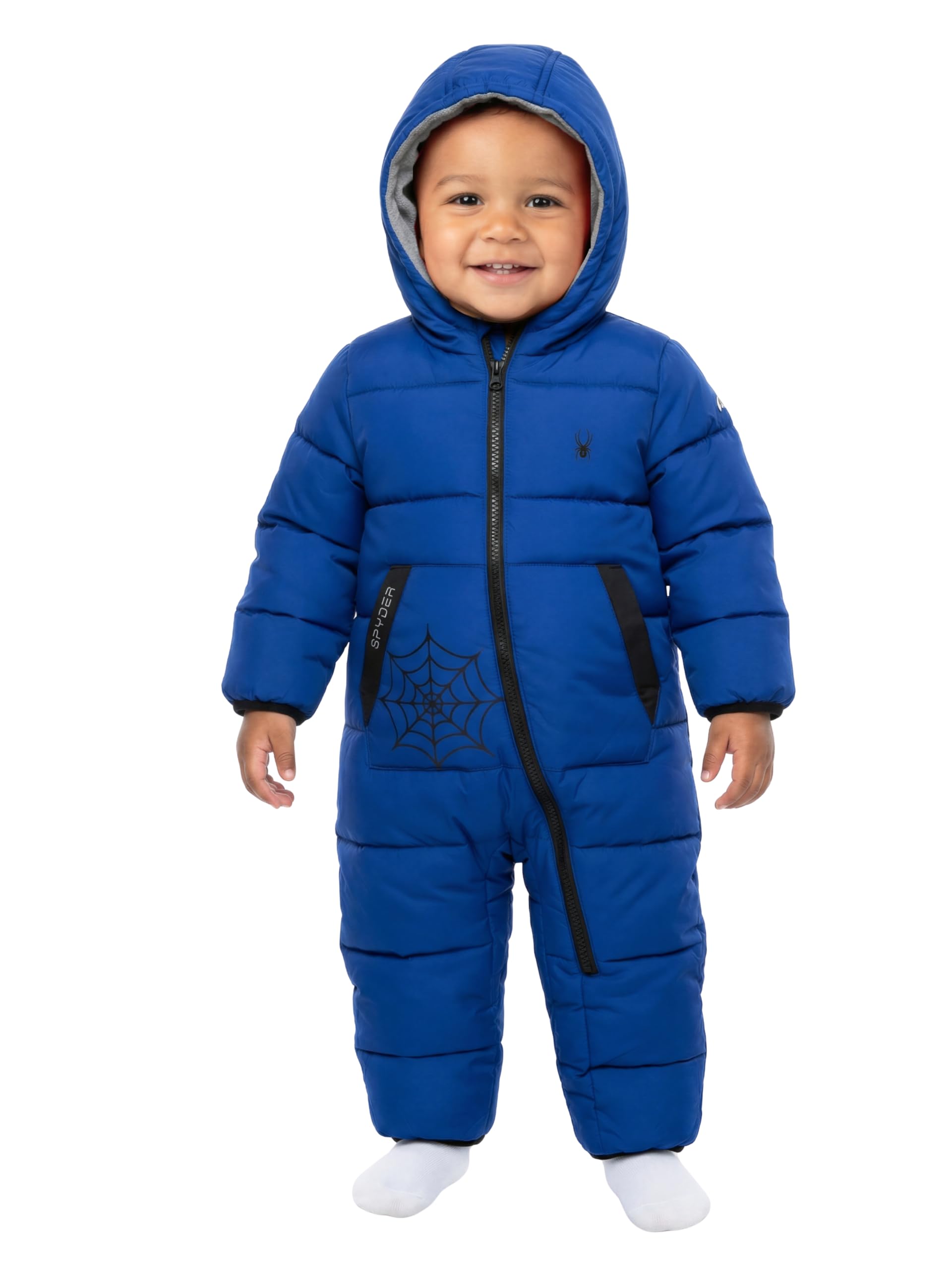Spyder Baby Snow Suit - Fleece Lined Zip Snow Pram, Baby Snowsuit for Infants for Winter for Boys and Girls, Sizes 0-24M