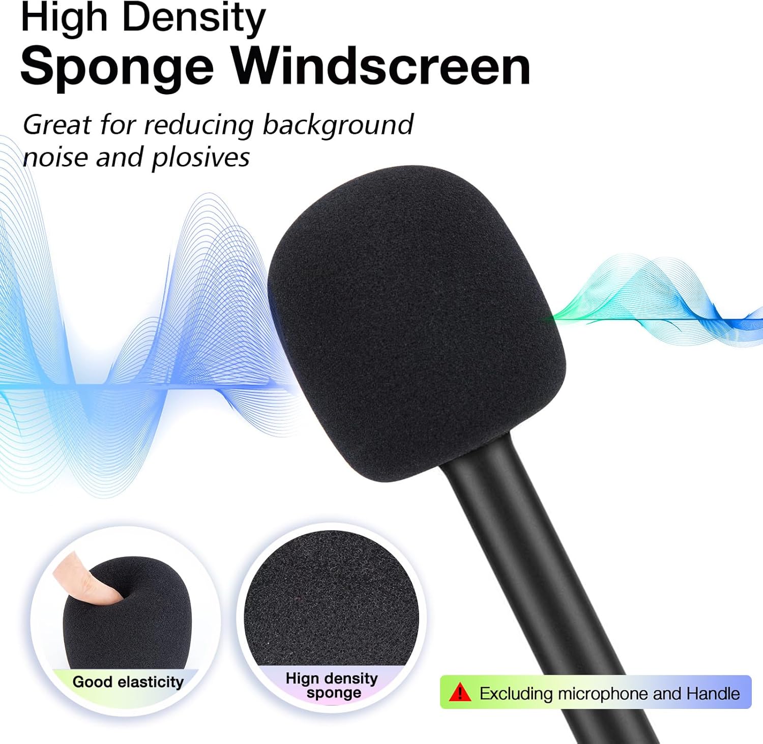 Pop Filter for Rode Wireless Go 2 - Rode Wireless Mic Cover Compatible with Rode Wireless Pro, Improving Sound Quality,Pop Filter for Rode Wireless Go,Rode Wireless GO 2,Wireless Pro for SUNMON(2PC) - Image 3
