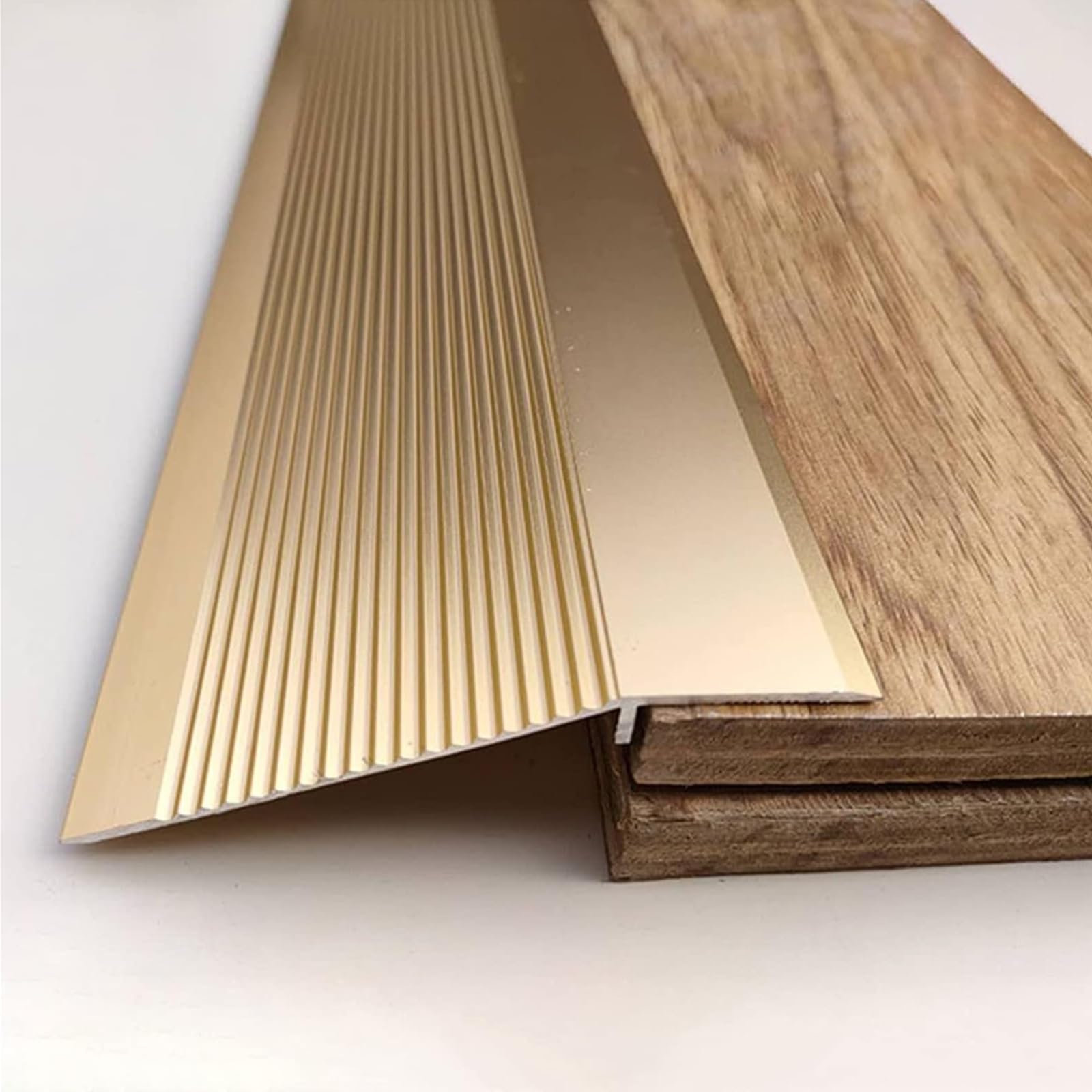 LIYI929GP Strisce di Copertura per Pavimenti Soglia di Dislivello Pavimento, Profilo Soglia di Transizione per Moquette E Pavimento, Soglia di Dislivello Pavimento Dorate per Dislivello 10-40mm