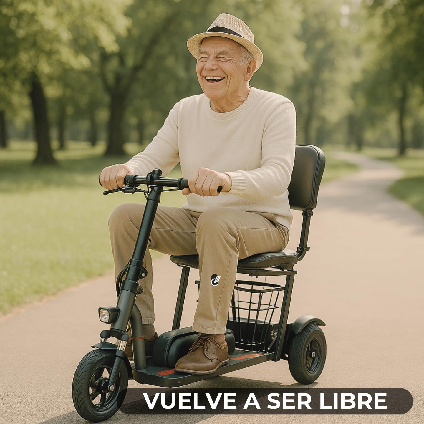 Silla de Ruedas Eléctrica - Scooter Eléctrico Adultos Plegable Auton 25Km Motor 300W - Movilidad Reducida - Minusválidos Ligero - Triciclo Eléctrico Plegable Asiento Ergonómico | CAREWAY