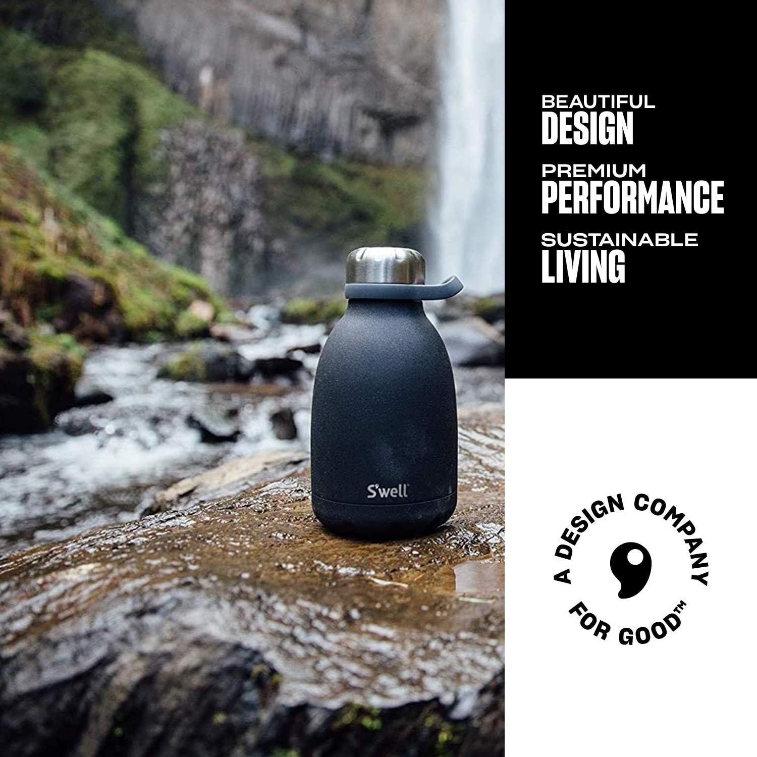 Buy 2 get 3 S'well Stainless Steel Roamer Bottle-40 Fl Oz-Onyx Triple-Layered Vacuum-Insulated Containers Keeps Drinks Cold for 48 Hours and Hot for 16-BPA-Free Travel Water Bottle, 40oz