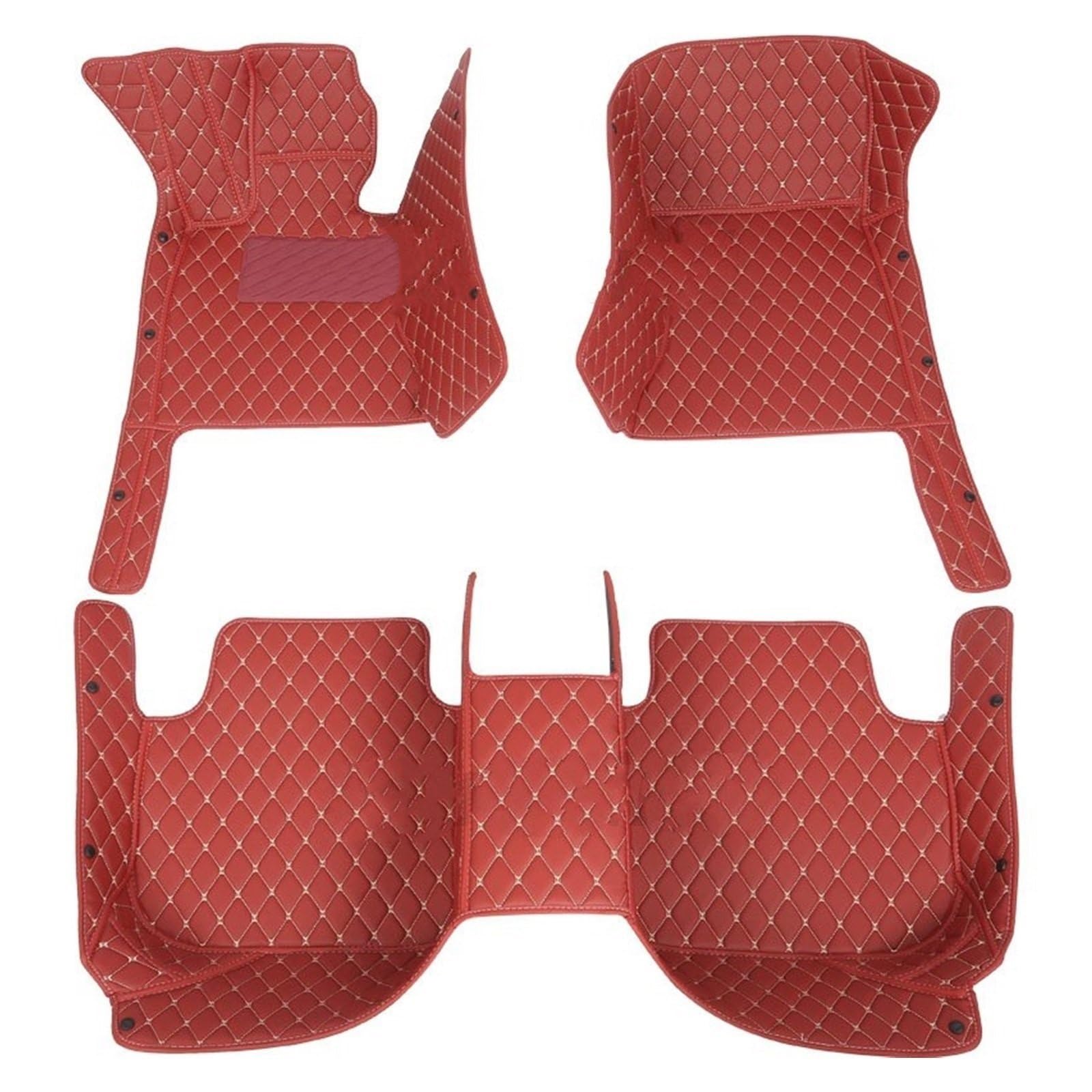 Anti-slip Full Coverage Car Floor Mat Interior Non-Slip Accessories Waterproof Carpet Pads For I3 2023 2024(Rosso,RHD)