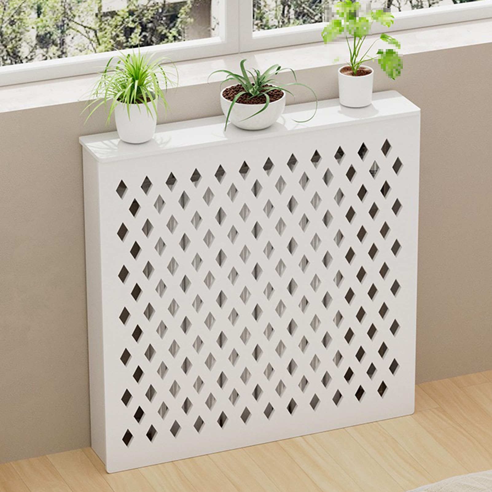 Cache-radiateur en bois, étagère moderne de rangement pour la maison