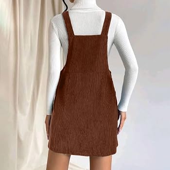 Robe Salopette Vintage Marithé Et François Girbaud - Marron Velours - Taille 42 - Modulable
