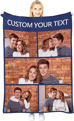 Manta personalizada con imagen, manta personalizada para parejas, manta de fotos para sofá, familia, Navidad, Halloween, cumpleaños, boda, regalos