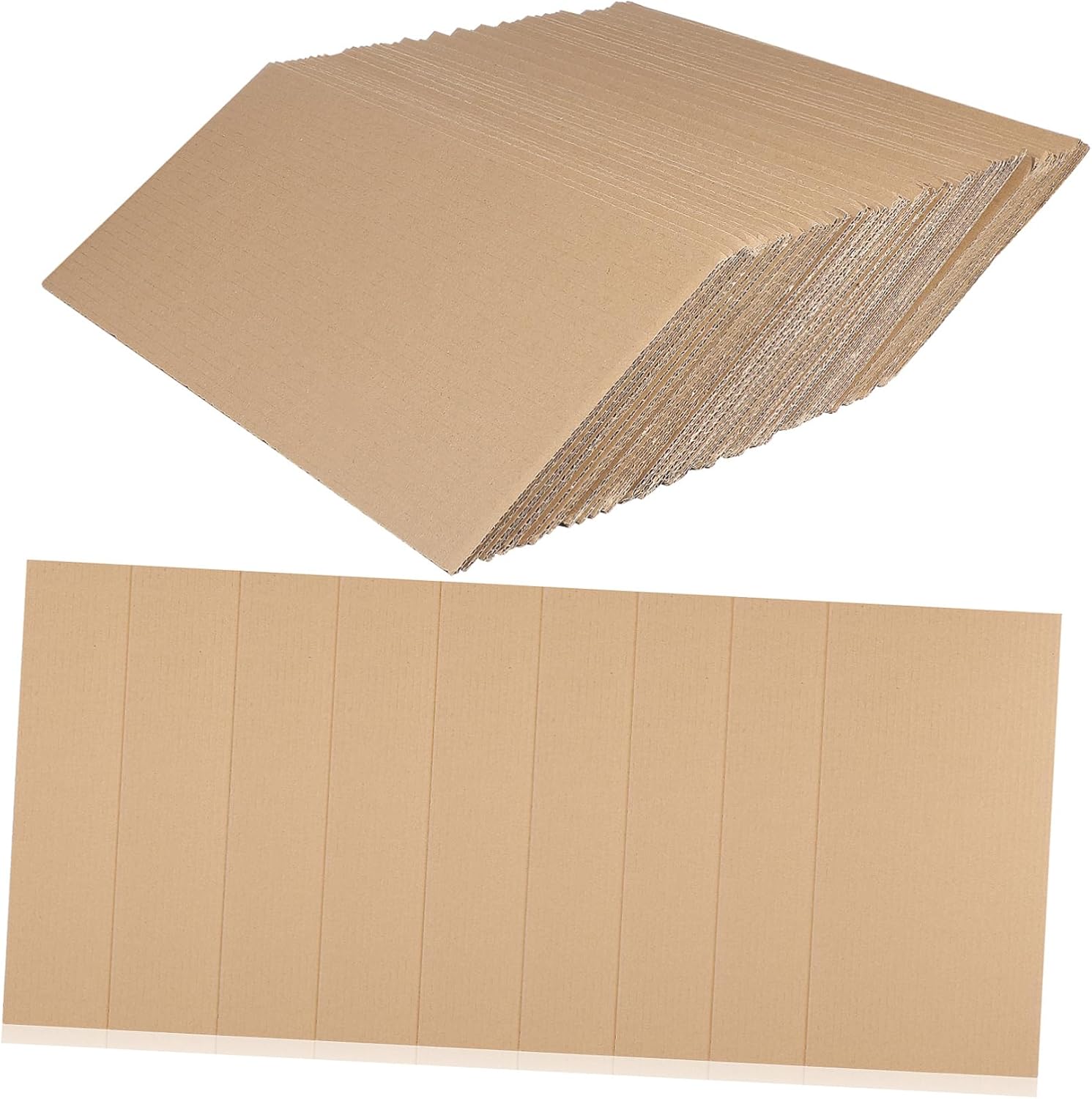 50pcs Corrugated Cardboard Sheets Thick Packing Material for Shipping Mailing and Crafting Projects Brown Paper Pads for Cushioning and Easy