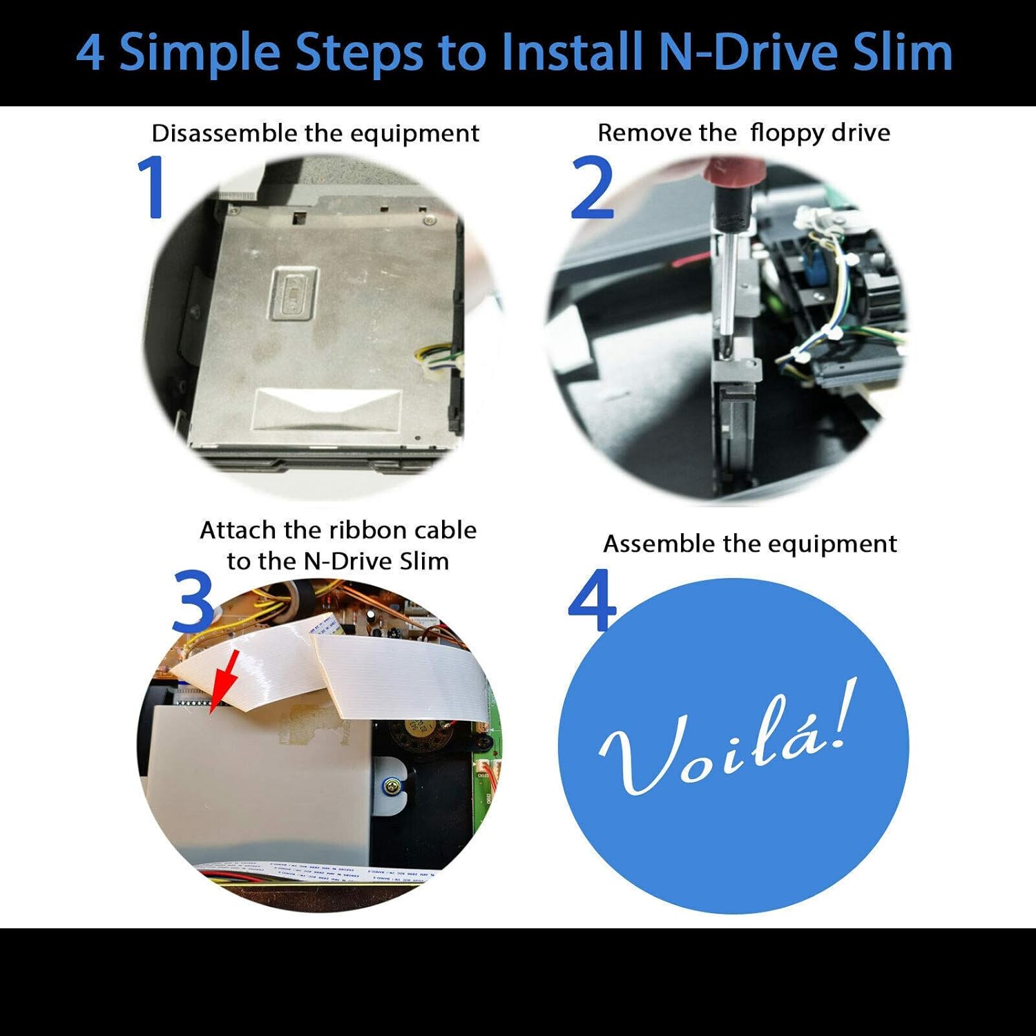 Floppy Disk USB Emulator N-Drive Slim for Yamaha DKC500, DKC100XG, DKC500R/RW, DKC500R XG, DKC500RWXG Used in Mark II XG (Also Pro; Silent)