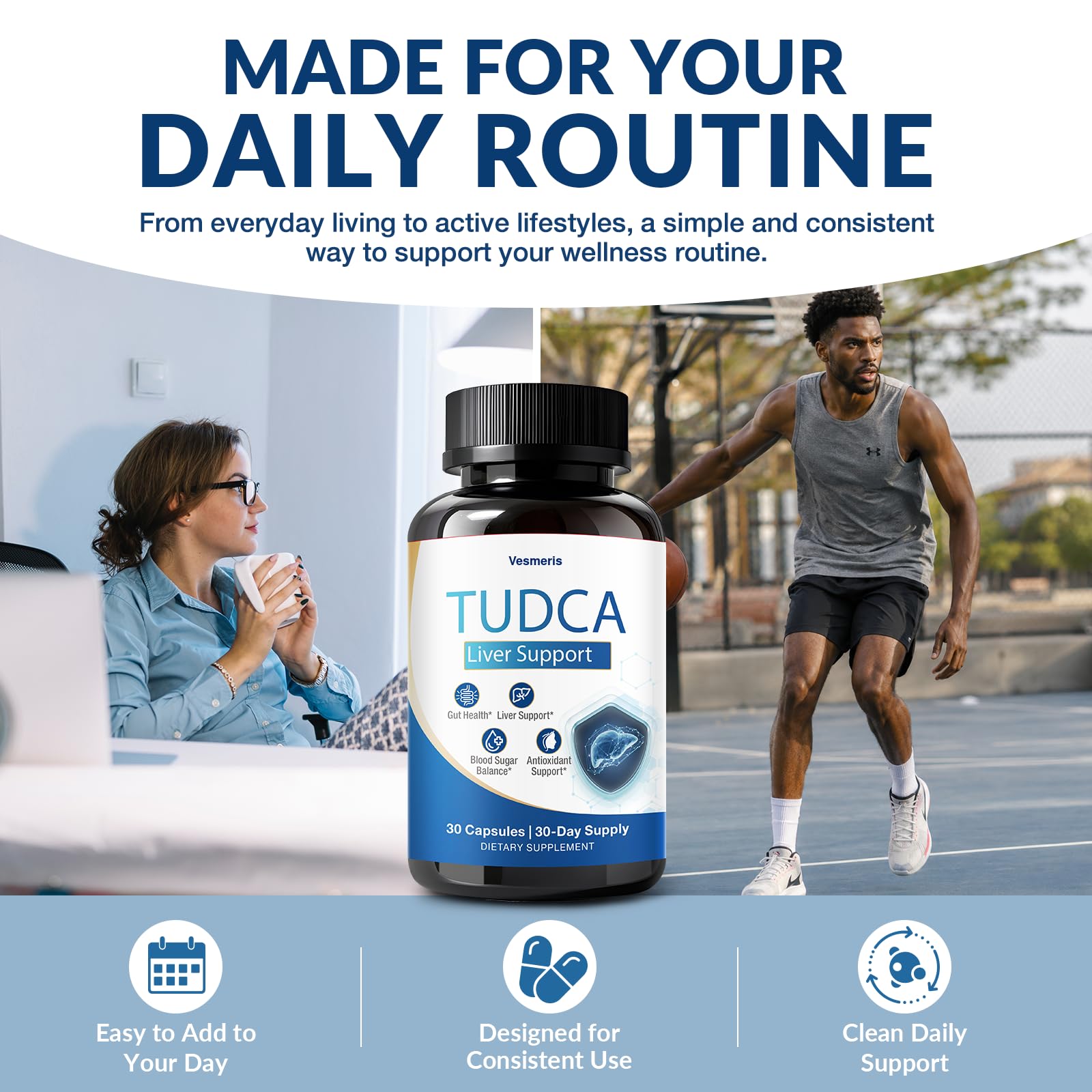 TUDCA Supplement, 250mg High Purity Tauroursodeoxycholic Acid - Clean Powerful TUDCA Liver Support for Liver Health, Bile Flow, Gallbladder Support, and Digestive Health, Vegan, 30 Capsules — Amazon image 4