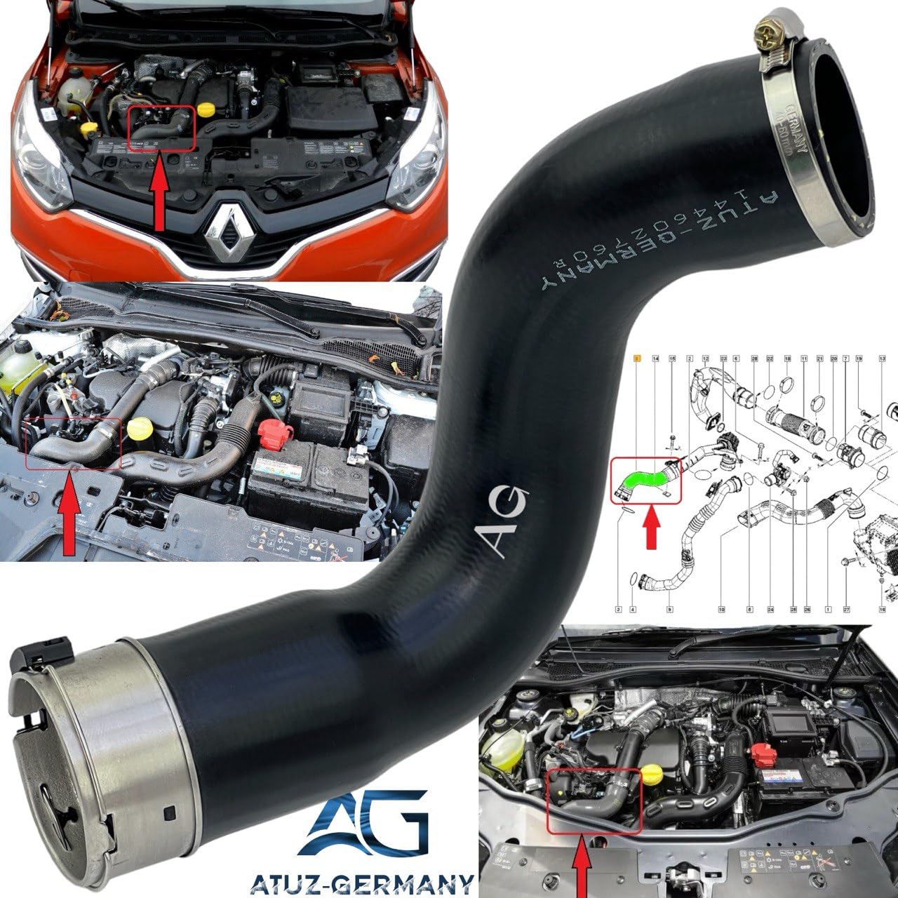 Tuyau De Recharge Turbo Renault Megane II / Scénic II 1.9 DCi - Pièce De Rechange Qualité Originale
